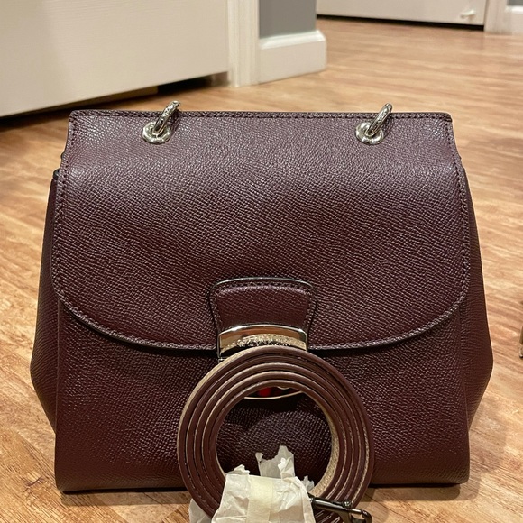 Coach Burgundy Top Handle Purse - Picture 9 of 10